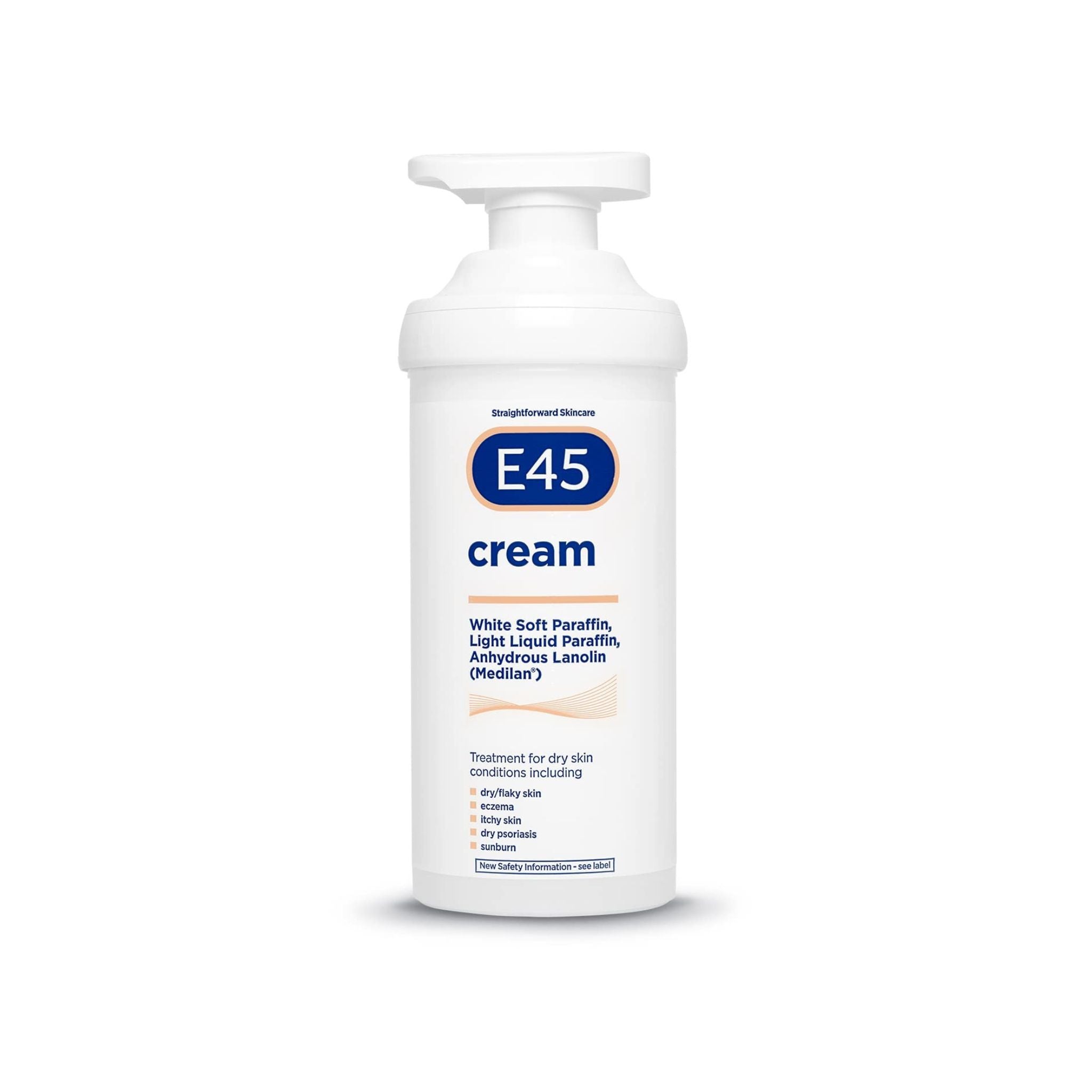E45 Cream Pump Itch Relief Dermatological Skin Care Cream 500g Pharmapax1