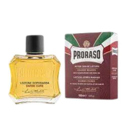 Proraso Red After Shave Lotion 100ml Coarse Beards, Sandalwood Oil & Shea Butter