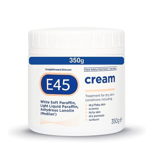 E45 Cream 125 g – Moisturiser for Dry Skin and Sensitive Skin - Emollient Body