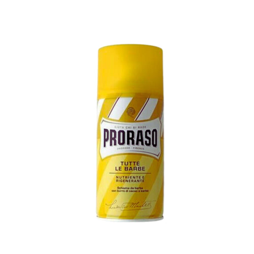 Proraso Shave Foam 400ml Yellow Cocoa Butter Mens Grooming